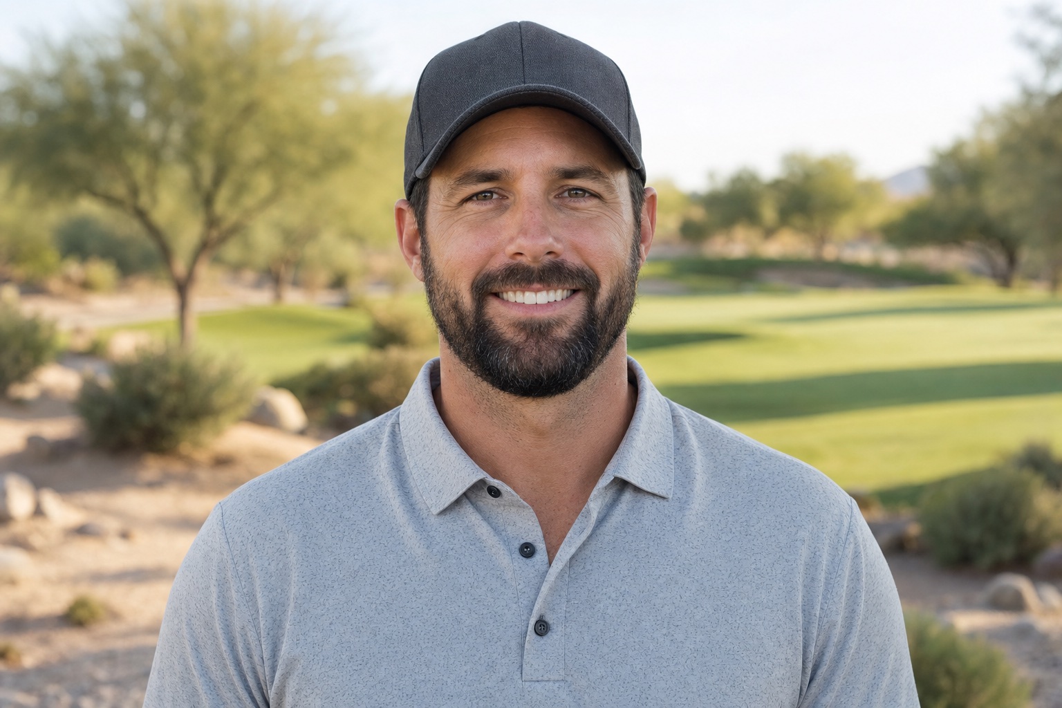 Chris Gallagher at a Phoenix desert golf course