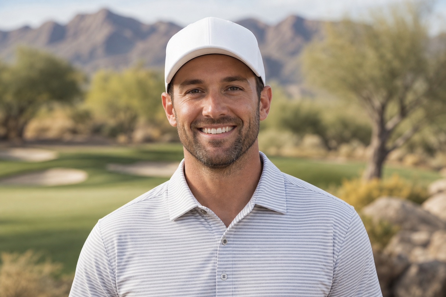 Trevor Hines at a Phoenix desert golf course